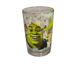 Shrek the Third 2007 McDonald's Glass Cup Shrek Donkey Gingy NOT Recalled